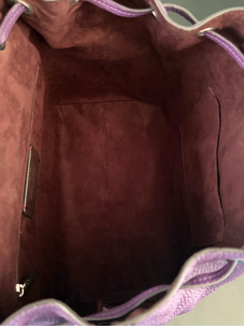 COACH Kleo Backpack Purple Pebble Leather/ Silver Hardware/ Adj Straps ~ C5648 - Picture 10 of 14